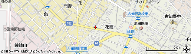 愛知県江南市古知野町花霞113周辺の地図