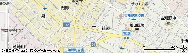 愛知県江南市古知野町花霞109周辺の地図