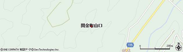 鳥取県倉吉市関金町山口周辺の地図