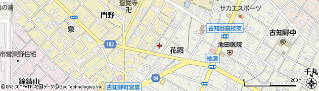 愛知県江南市古知野町花霞108周辺の地図