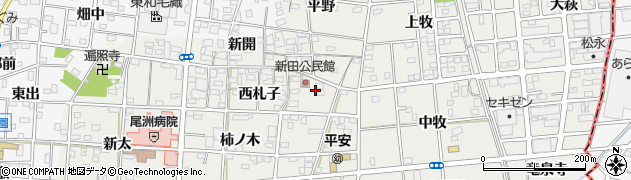 愛知県一宮市浅井町小日比野（東札子）周辺の地図