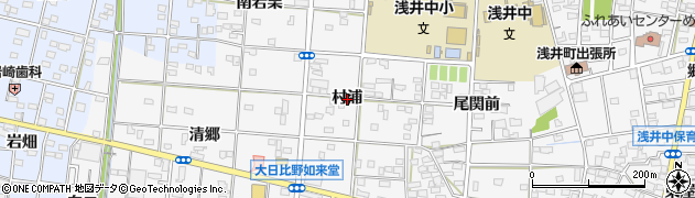 愛知県一宮市浅井町大日比野（村浦）周辺の地図