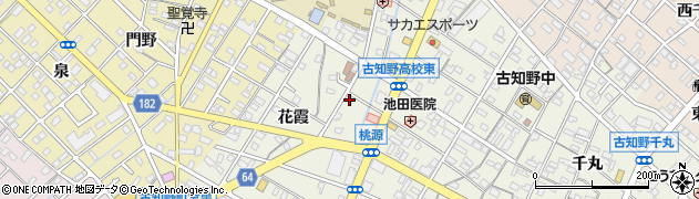 愛知県江南市古知野町花霞80周辺の地図