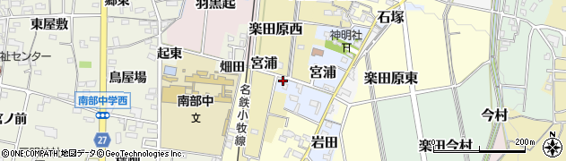愛知県犬山市宮浦58周辺の地図