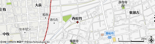 愛知県江南市松竹町西松竹周辺の地図