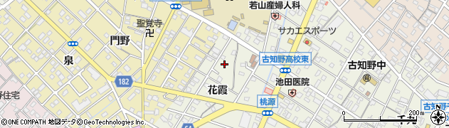 愛知県江南市古知野町花霞12周辺の地図