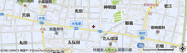 愛知県一宮市大毛小松寺東27周辺の地図