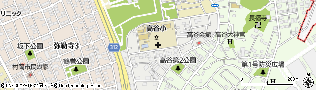神奈川県藤沢市高谷周辺の地図