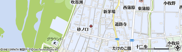 愛知県一宮市木曽川町里小牧砂ノ口83周辺の地図