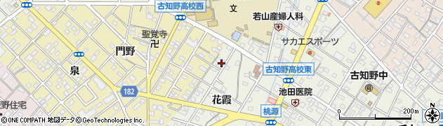 愛知県江南市古知野町花霞6周辺の地図