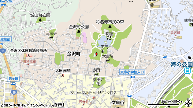 〒236-0015 神奈川県横浜市金沢区金沢町の地図