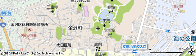 神奈川県横浜市金沢区金沢町周辺の地図