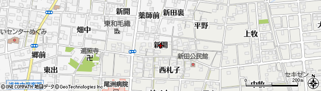 愛知県一宮市浅井町小日比野（新開）周辺の地図