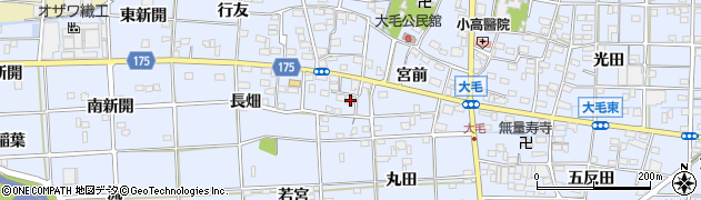 愛知県一宮市大毛西郷5周辺の地図