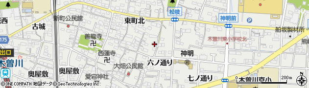 愛知県一宮市木曽川町黒田東町北107周辺の地図