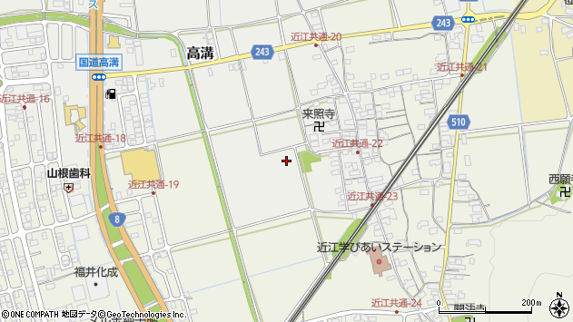 〒521-0074 滋賀県米原市高溝の地図