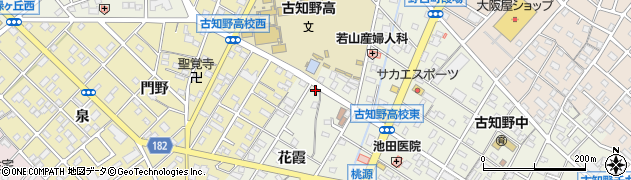 愛知県江南市古知野町花霞15周辺の地図