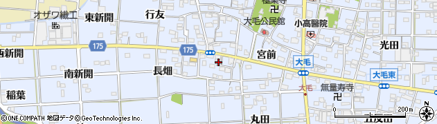 愛知県一宮市大毛西郷14周辺の地図