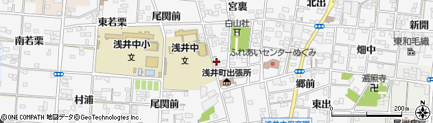 愛知県一宮市浅井町前野郷西周辺の地図