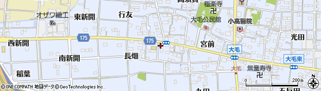 愛知県一宮市大毛西郷12周辺の地図