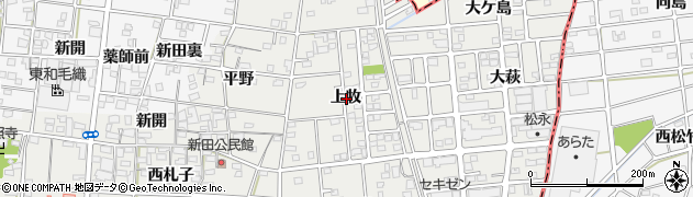 愛知県一宮市浅井町小日比野上牧周辺の地図