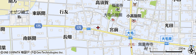 愛知県一宮市大毛西郷18周辺の地図