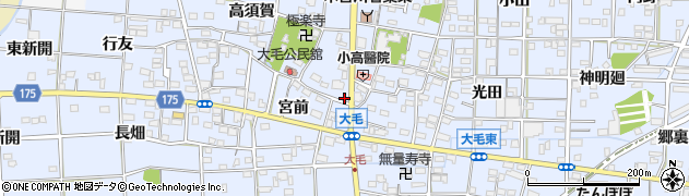 愛知県一宮市大毛五百入塚82周辺の地図