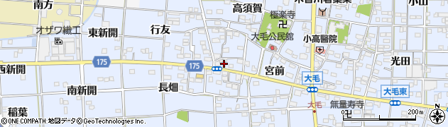 愛知県一宮市大毛西郷23周辺の地図