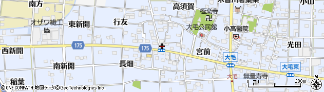 愛知県一宮市大毛西郷24周辺の地図
