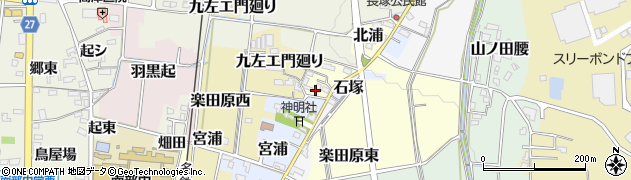 愛知県犬山市北浦周辺の地図