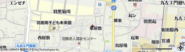 愛知県犬山市羽黒新田東屋敷周辺の地図
