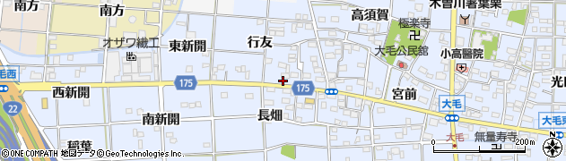 愛知県一宮市大毛西郷40周辺の地図