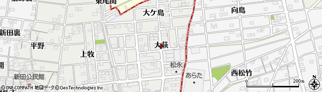 愛知県一宮市浅井町小日比野（大萩）周辺の地図