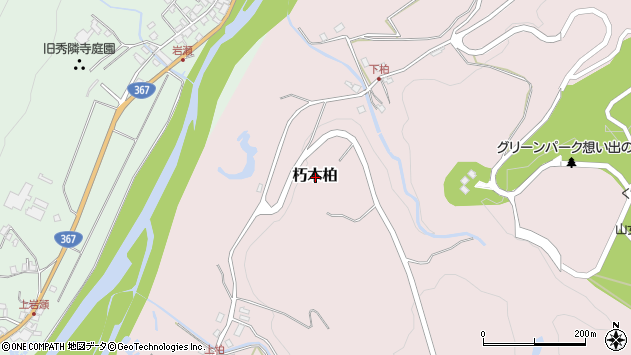 〒520-1415 滋賀県高島市朽木柏の地図