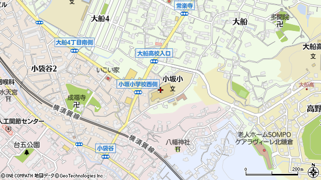 〒247-0055 神奈川県鎌倉市小袋谷の地図