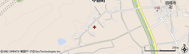 京都府綾部市中筋町（家ノ下）周辺の地図