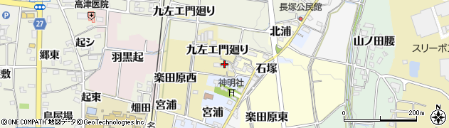 愛知県犬山市九左エ門廻り36周辺の地図