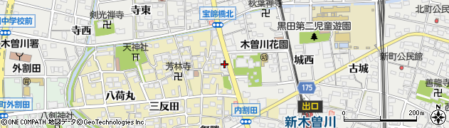 愛知県一宮市木曽川町黒田宝光寺15周辺の地図