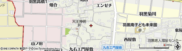 愛知県犬山市羽黒（高橋郷）周辺の地図