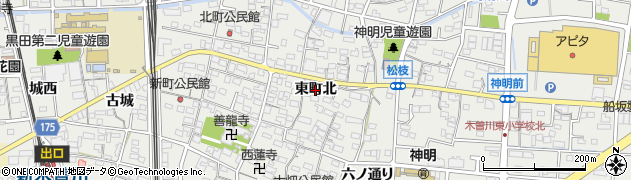 愛知県一宮市木曽川町黒田（東町北）周辺の地図