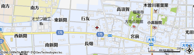 愛知県一宮市大毛西郷35周辺の地図