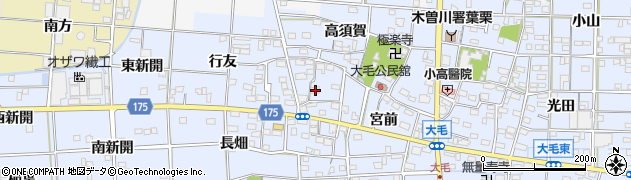 愛知県一宮市大毛西郷27周辺の地図