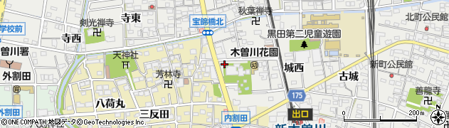 愛知県一宮市木曽川町黒田宝光寺14周辺の地図