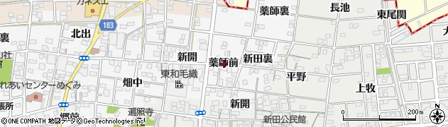 愛知県一宮市浅井町前野薬師前周辺の地図