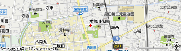 愛知県一宮市木曽川町黒田宝光寺周辺の地図