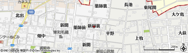 愛知県一宮市浅井町前野新田裏周辺の地図