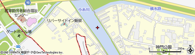 小糸川周辺の地図