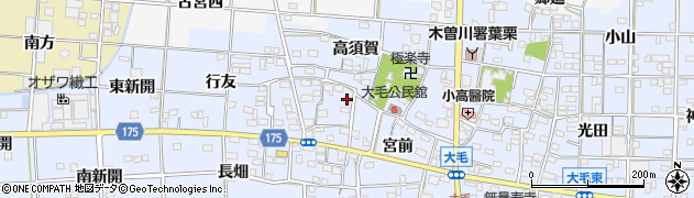 愛知県一宮市大毛西郷20周辺の地図