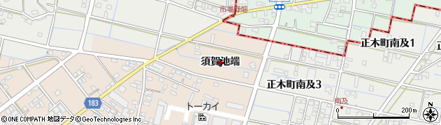 岐阜県羽島市正木町須賀池端周辺の地図