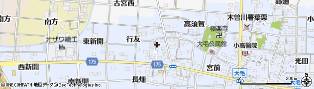 愛知県一宮市大毛西郷49周辺の地図